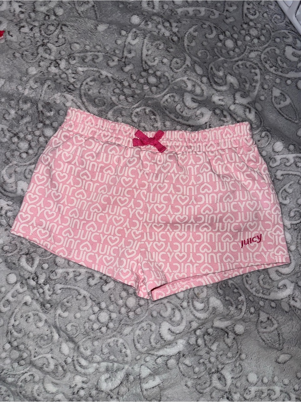 Juicy Couture Girls Pink Logo Heart Shorts Size 12 – New Without Tag